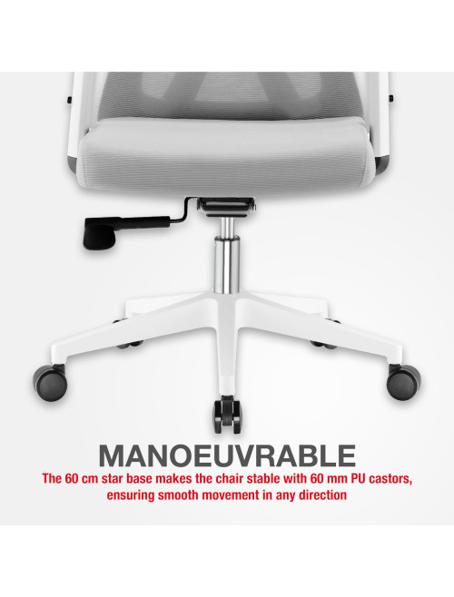 Mesh Office Chair Oxford Plus Grey Office Chair CH-OXFP-GRY - enlarged view