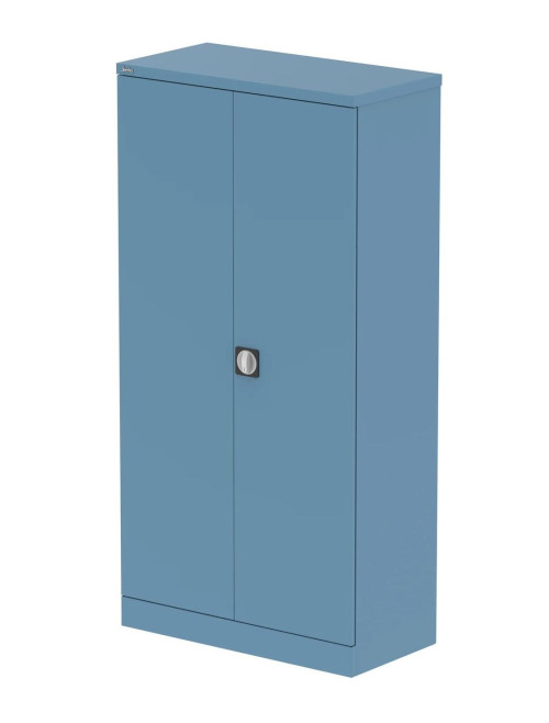 Office Storage Qube 2 Door Metal Office Cupboard Pastel Blue 1830mm QC2PBL - enlarged view