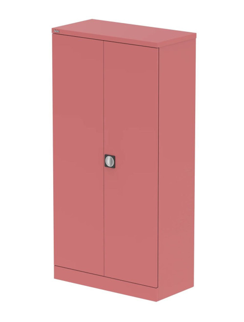 Office Storage Qube 2 Door Metal Office Cupboard Antique Pink 1830mm QC2PNK - enlarged view