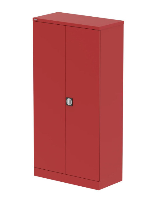 Office Storage Qube 2 Door Metal Office Cupboard Red 1830mm QC2RED - enlarged view