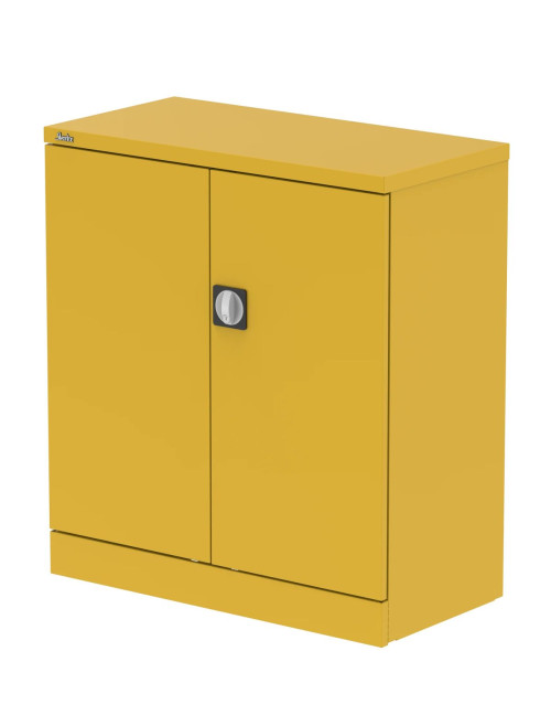 Office Storage Qube 2 Door Metal Office Cupboard Lemon Yellow 1020mm QC1YLW - enlarged view
