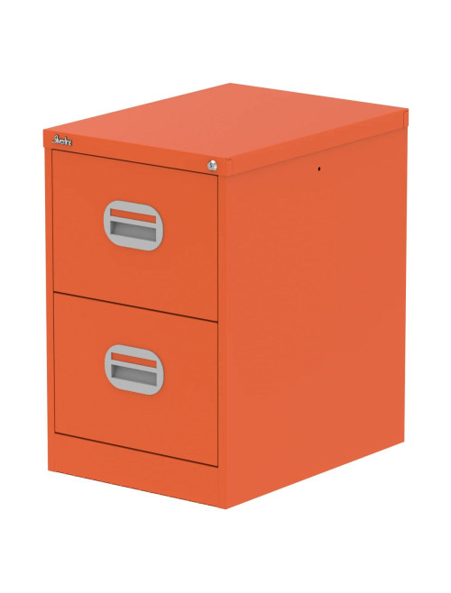 Office Storage Qube 2 Drawer Filing Cabinet Sienna Orange Q2FCSOR - enlarged view