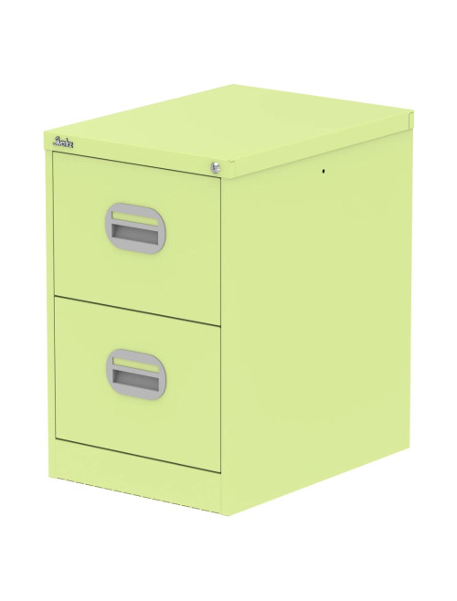 Office Storage Qube 2 Drawer Filing Cabinet Chlorophyll Q2FCCHL - enlarged view