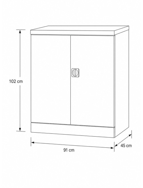 Office Storage Qube 2 Door Metal Office Cupboard Blue 1020mm QC1BLU - enlarged view