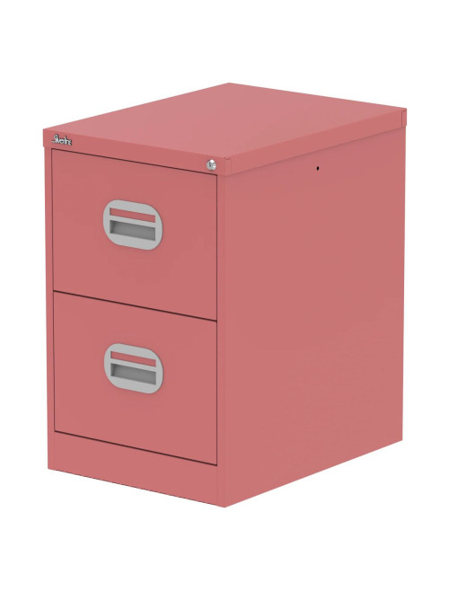 Office Storage Qube 2 Drawer Filing Cabinet Antique Pink Q2FCPNK - enlarged view