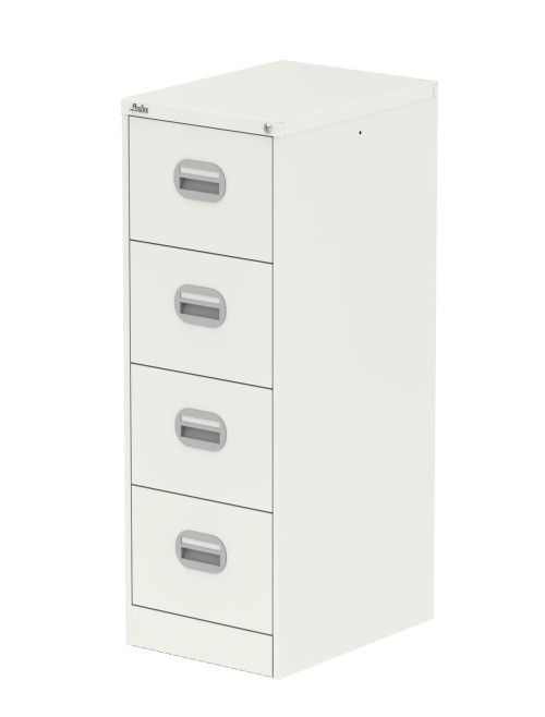 Office Storage Qube 4 Drawer Filing Cabinet White Q4FCWHT - enlarged view