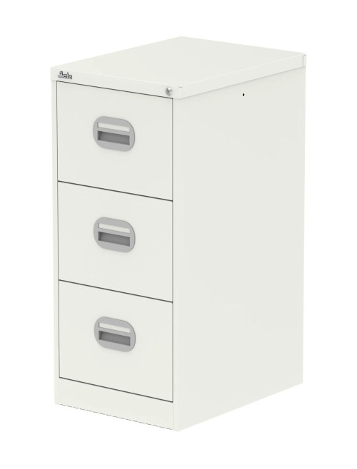 Office Storage Qube 3 Drawer Filing Cabinet White Q3FCWHT - enlarged view