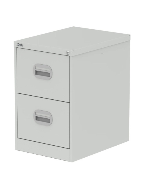 Office Storage Qube 2 Drawer Filing Cabinet Grey Q2FCGRY - enlarged view