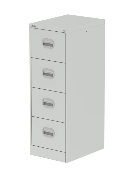Office Storage Qube 4 Drawer Filing Cabinet Grey Q4FCGRY - enlarged view