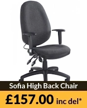 Sofia High Back Fabric Managers Chair