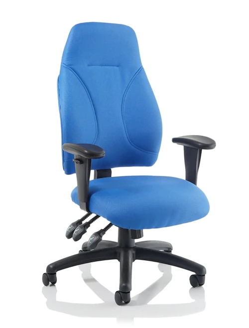 Office Chair Blue Esme Fabric High Back Task Operator Chair OP000233 - enlarged view