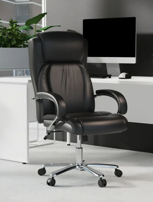 Heavy Duty Chair Austin Black Faux Leather Bariatric Chair OP000365 - enlarged view