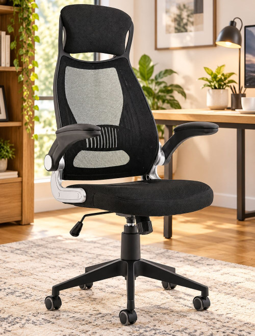 Mesh Office Chair Black Saturn High Back Executive Chair EX000241