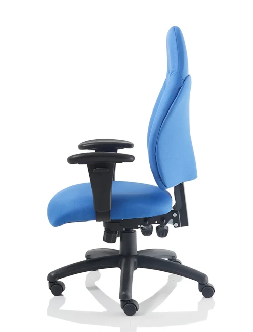 Office Chair Blue Esme Fabric High Back Task Operator Chair OP000233 - enlarged view