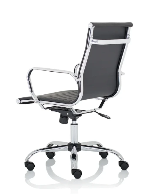 Office Chair Black Nola Medium Back Bonded Leather Executive Chair OP000225 - enlarged view