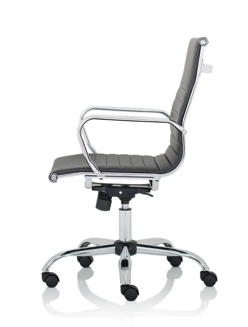 Office Chair Black Nola Medium Back Bonded Leather Executive Chair OP000225 - enlarged view