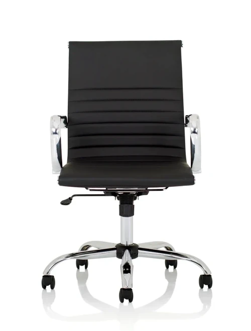 Office Chair Black Nola Medium Back Bonded Leather Executive Chair OP000225 - enlarged view