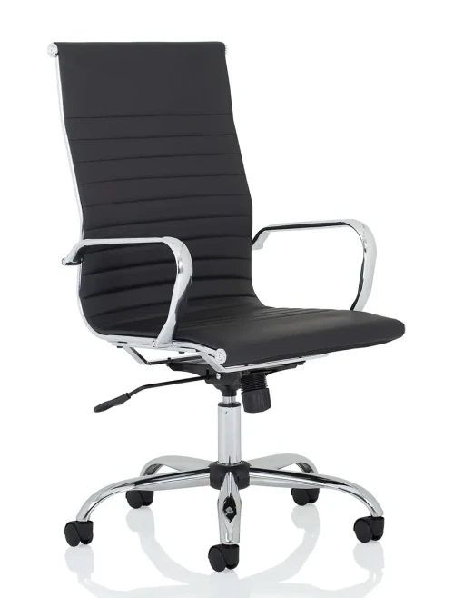Office Chair Black Nola High Back Bonded Leather Executive Chair OP000226 - enlarged view