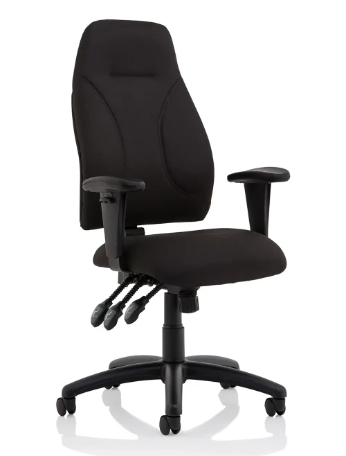 Office Chair Black Esme Fabric High Back Task Operator Chair OP000232 - enlarged view