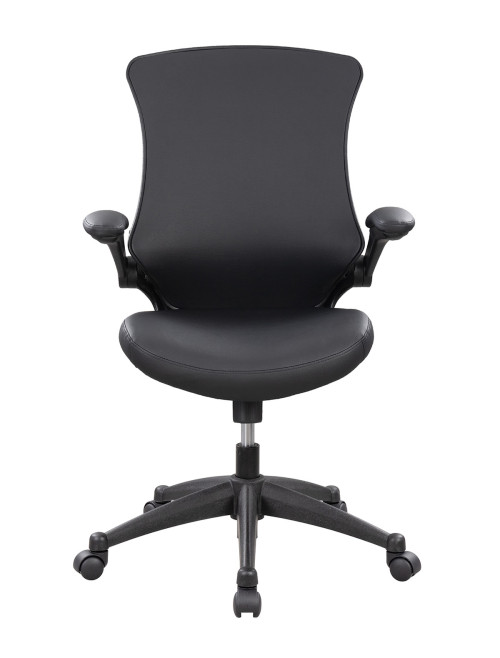 Office Chair Black Luna PU Faux Leather Computer Chair BCP/L1302/BK - enlarged view