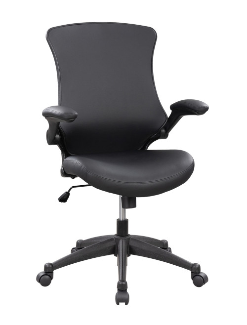 Office Chair Black Luna PU Faux Leather Computer Chair BCP/L1302/BK - enlarged view
