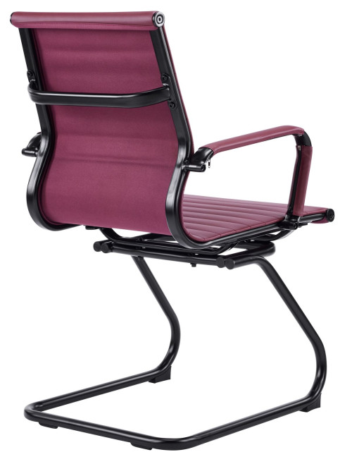 Bonded Leather Visitor Chair Aura Cantilever Ox Blood Office Chair BCL/8003AV/BK-OX - enlarged view