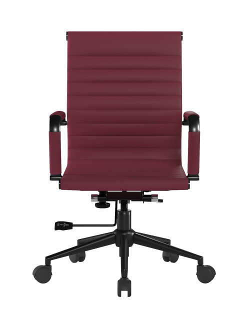 Bonded Leather Office Chair Ox Blood Aura Medium Back Chair BCL/8003/BK-OX - enlarged view