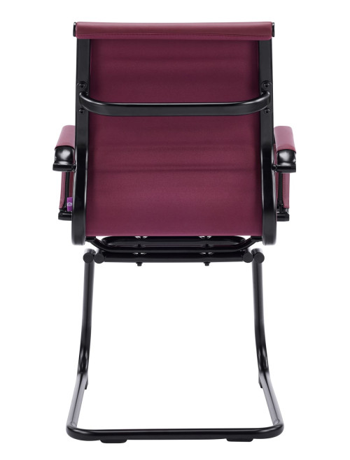 Bonded Leather Visitor Chair Aura Cantilever Ox Blood Office Chair BCL/8003AV/BK-OX - enlarged view