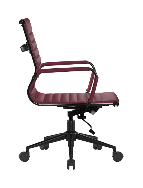 Bonded Leather Office Chair Ox Blood Aura Medium Back Chair BCL/8003/BK-OX - enlarged view
