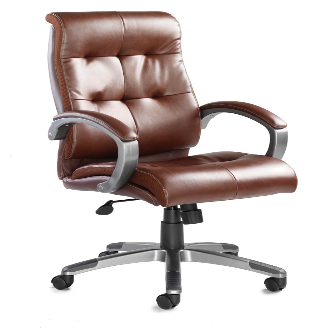 Catania Brown Leather Managers Office Chair CAT300T1 by Dams 121
